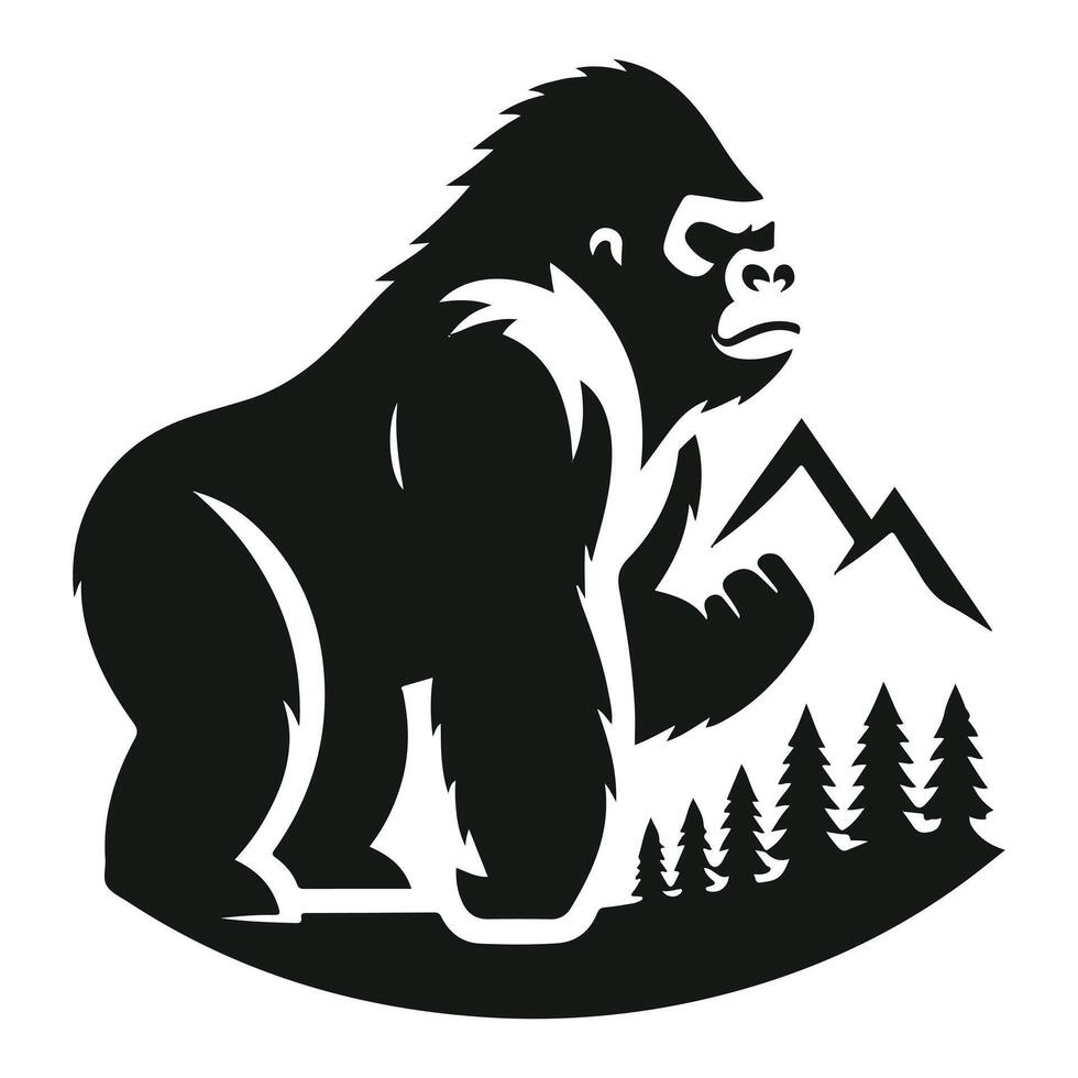 Courageous Monkey Illustration vector