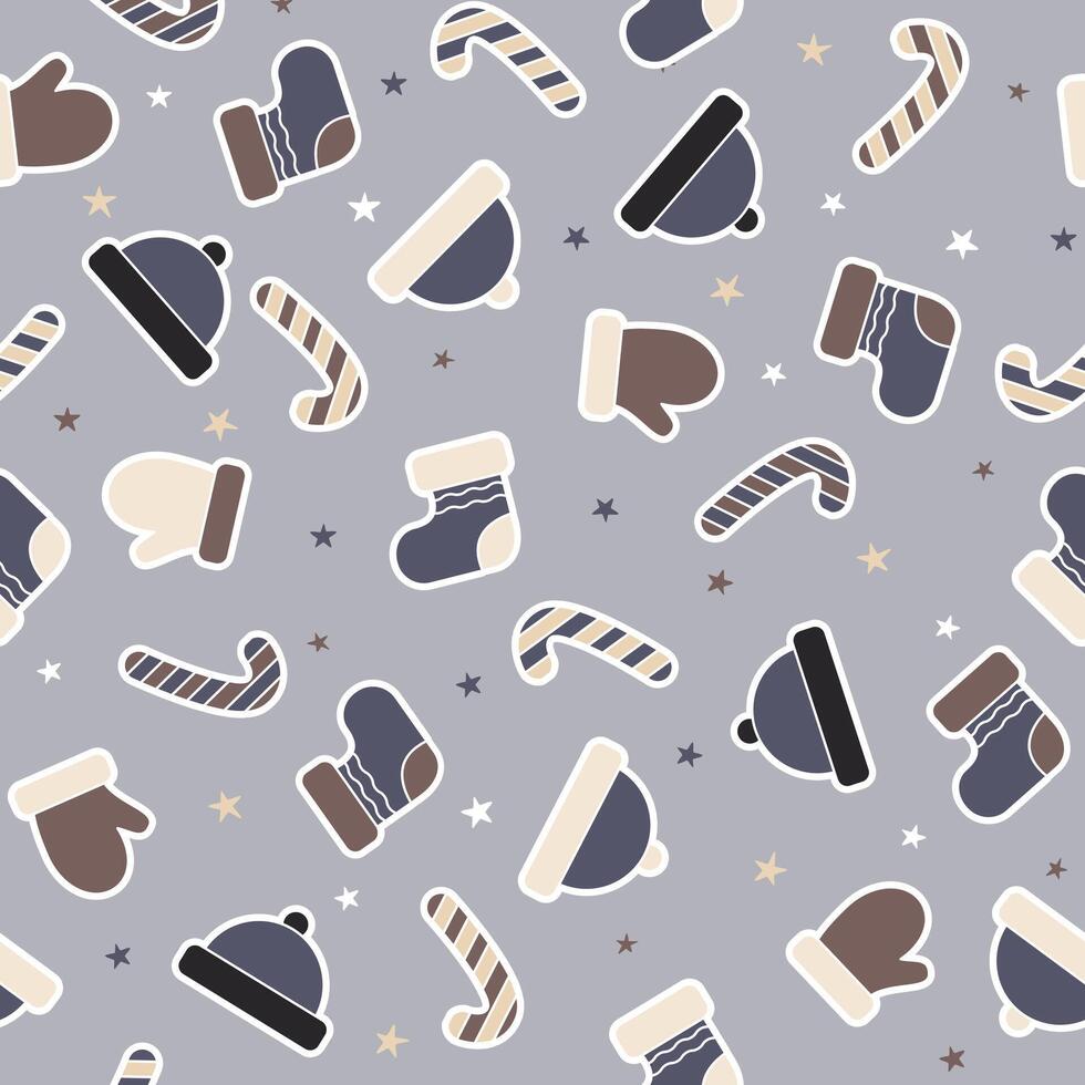 Seamless pattern with christmas elements. vector