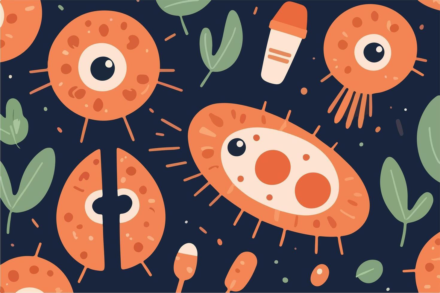 Seamless Pattern with Bottles of Disease. Sketches of Health and Disease - Hand-drawn Illustrations of Medical Elements. vector