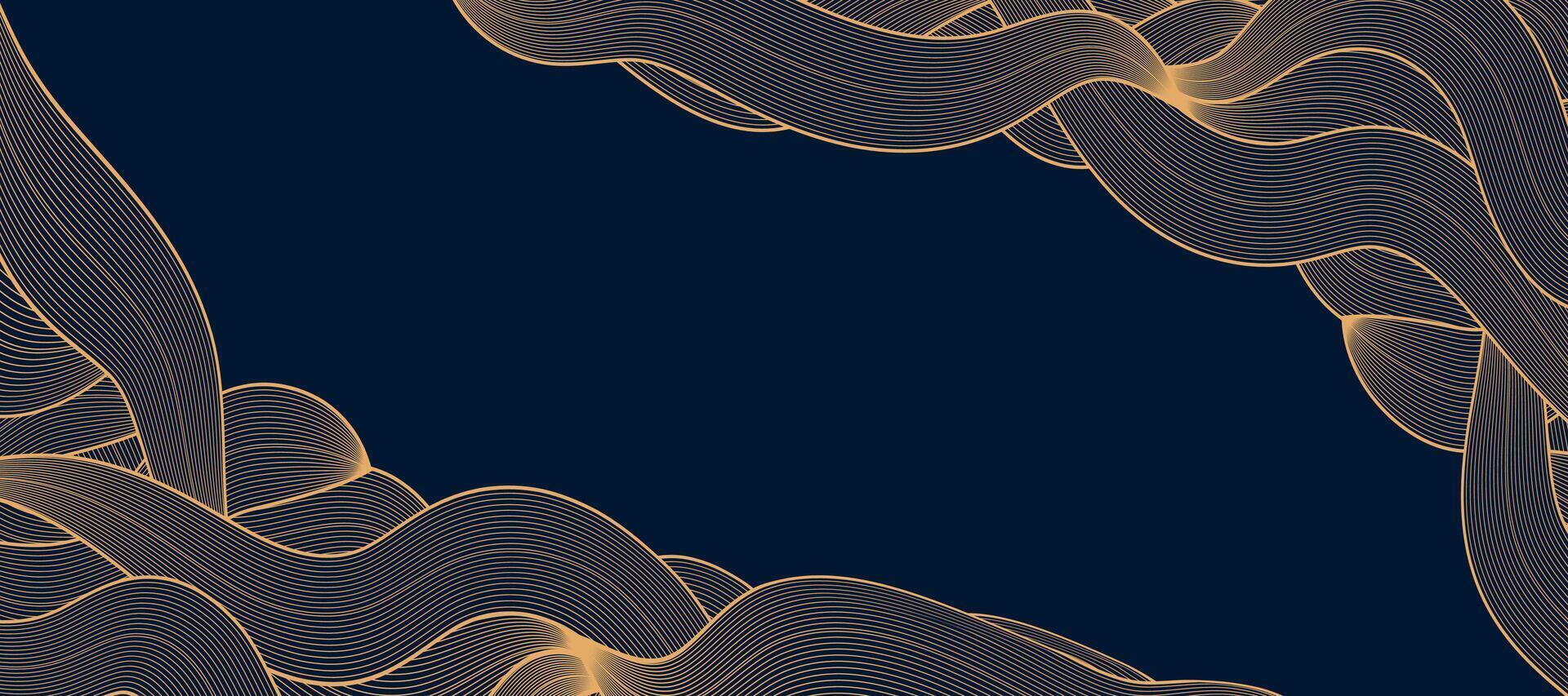 blue and gold pattern background vector