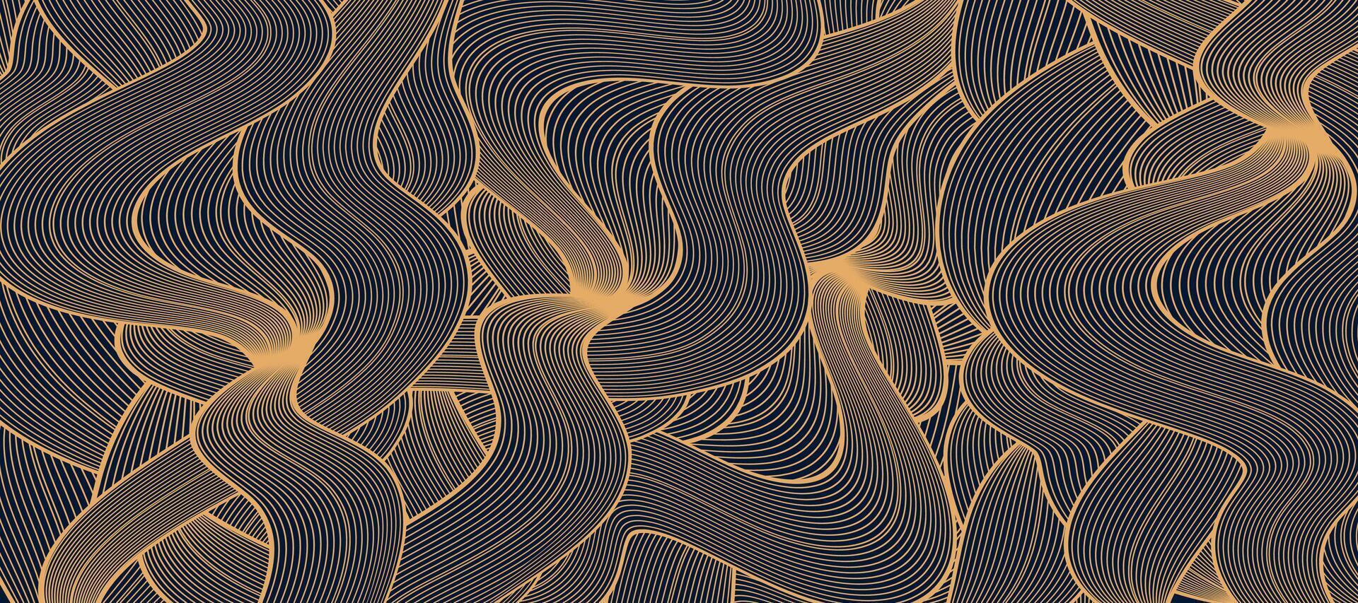 blue and gold pattern background vector