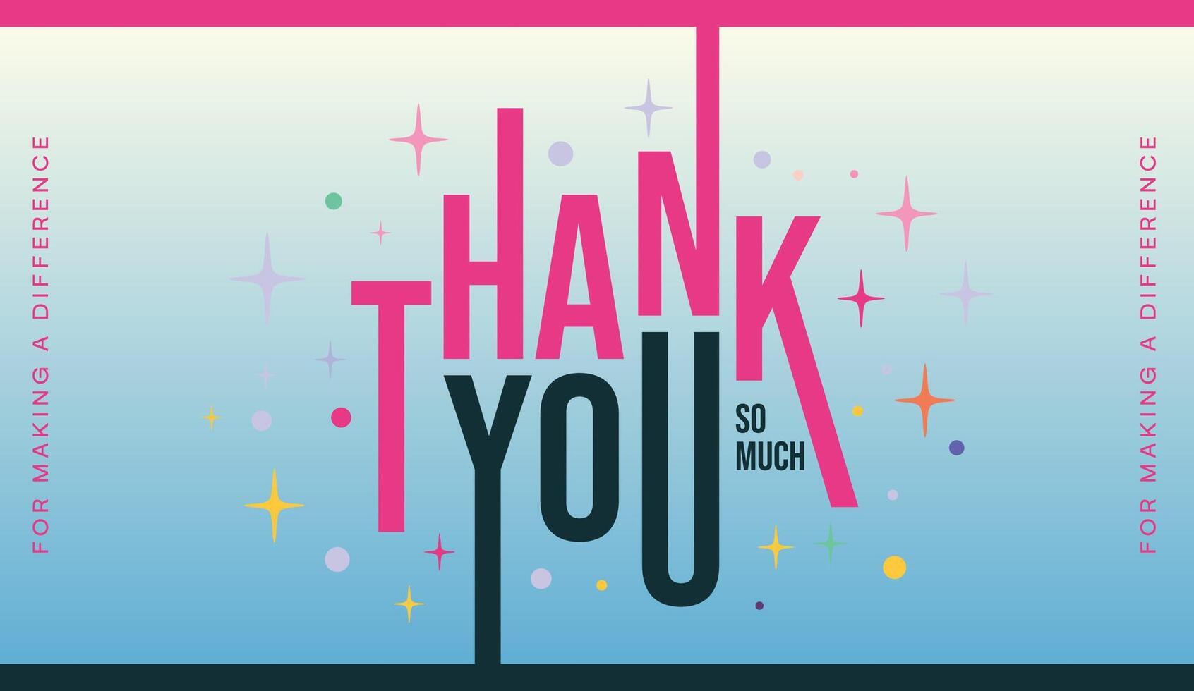 thank you greeting card for web thanksgiving and presentation template vector