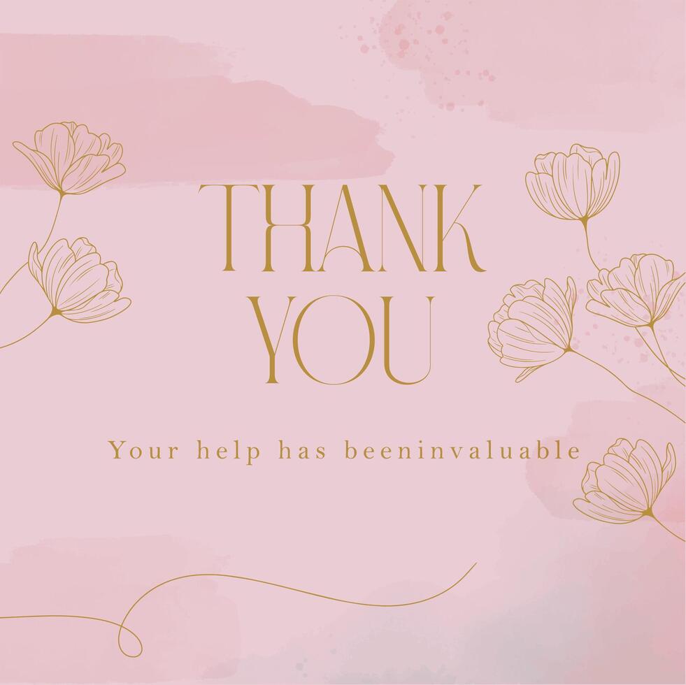 thank you greeting card for web thanksgiving and presentation template vector