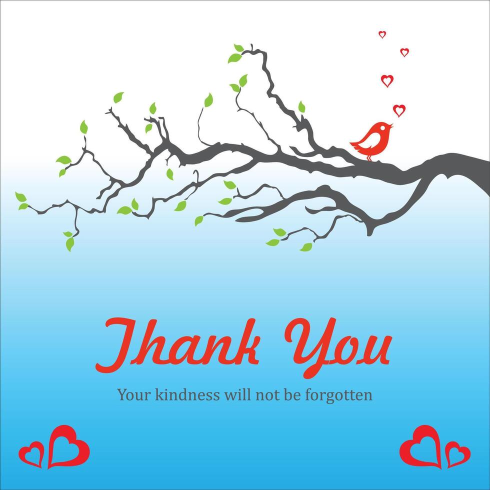 thank you greeting card for web thanksgiving and presentation template vector