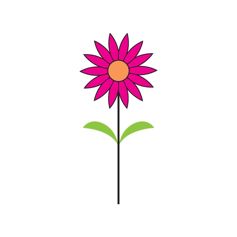 beautiful flower icon vector