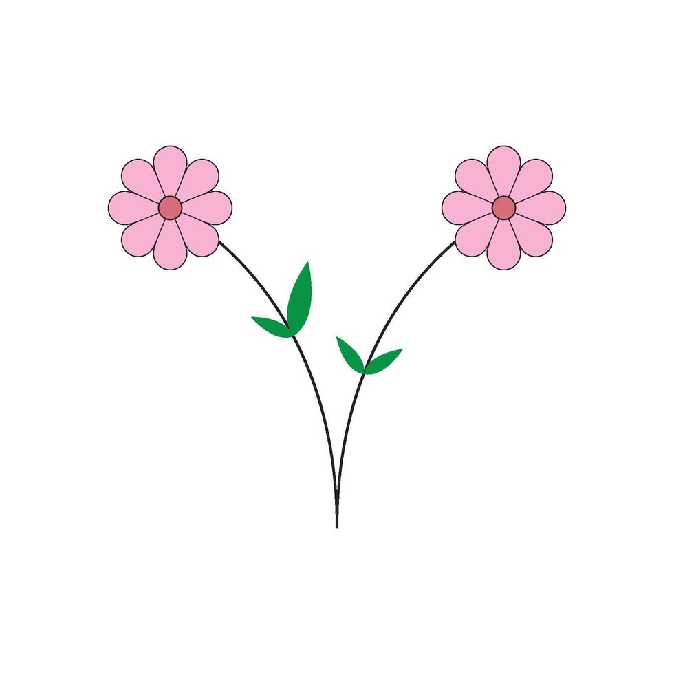 beautiful flower icon vector