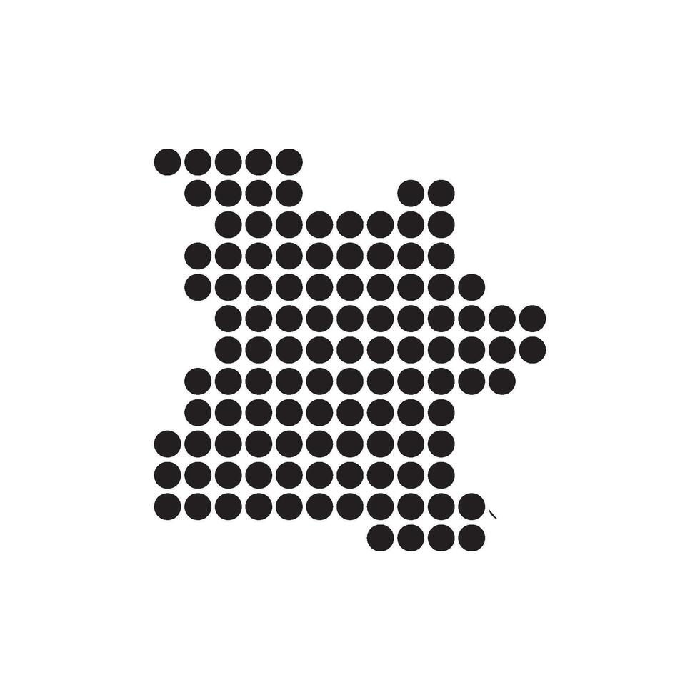 Angola map icon and illustration vector