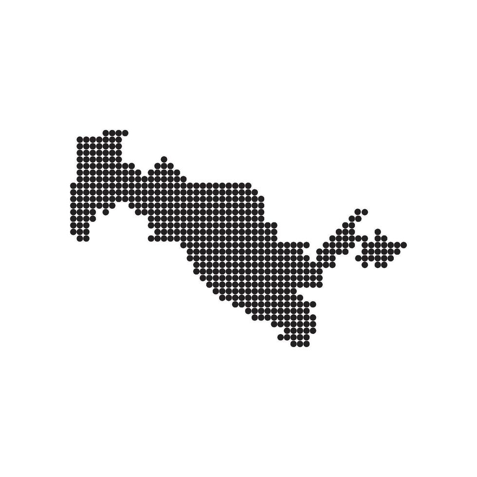 Uzbekistan map icon vector