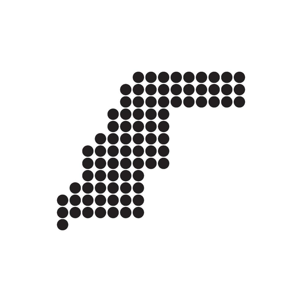 western Sahara map icon vector