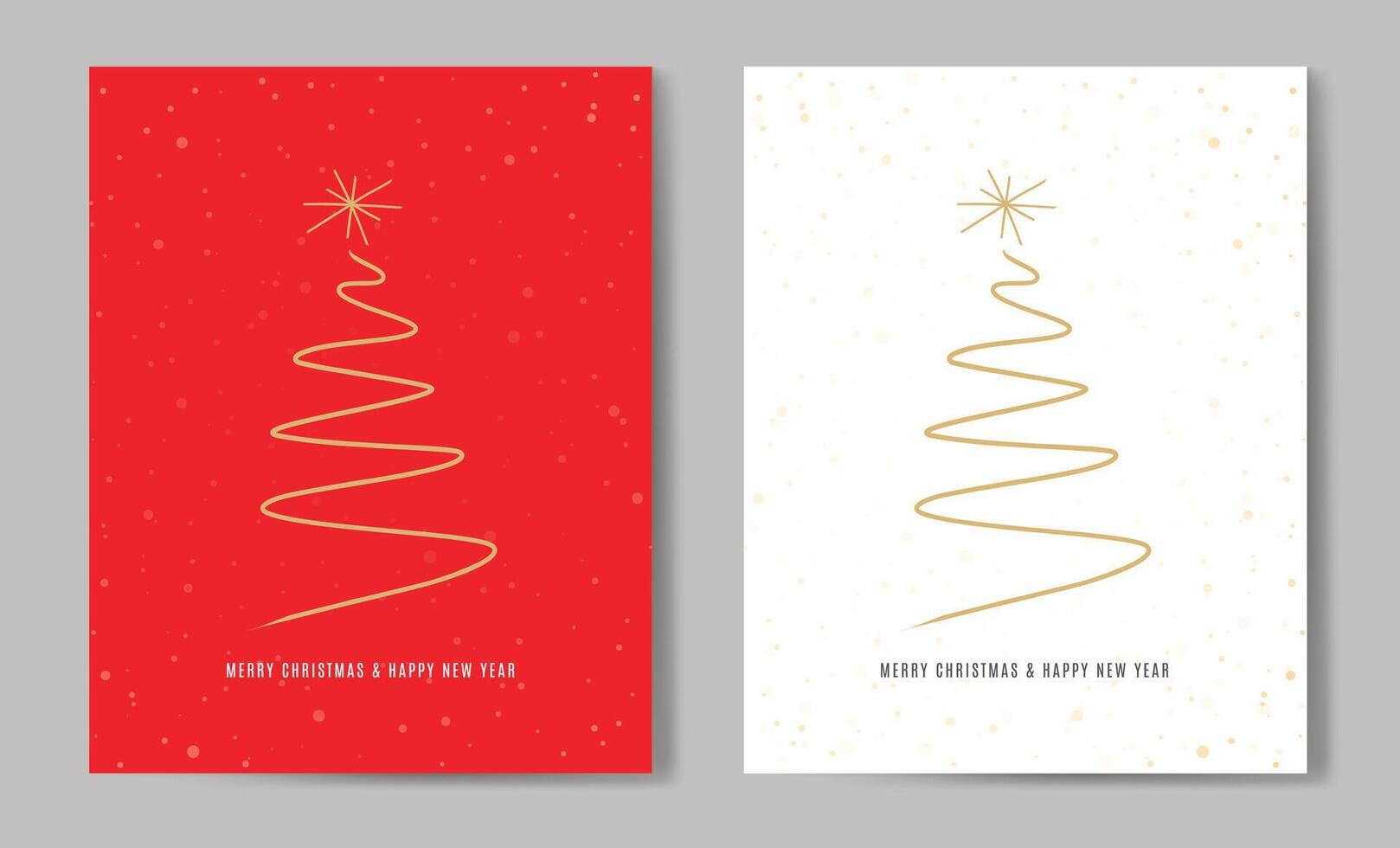Merry Christmas tree outline greeting text card set golden illustration design background. Greeting card. Xmas tree. vector
