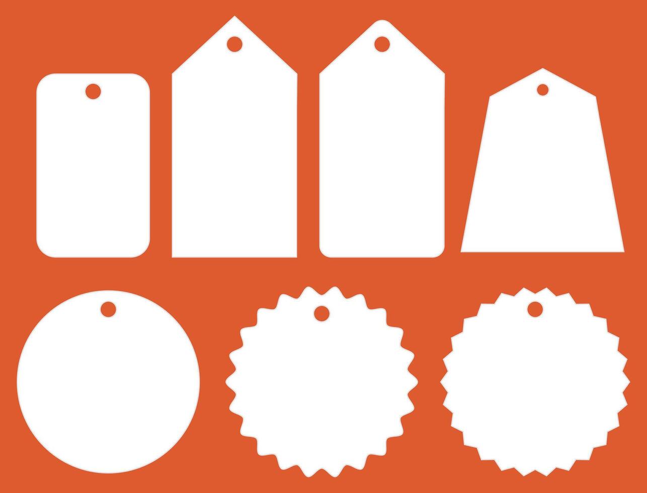 Label design for prices of various types, vector