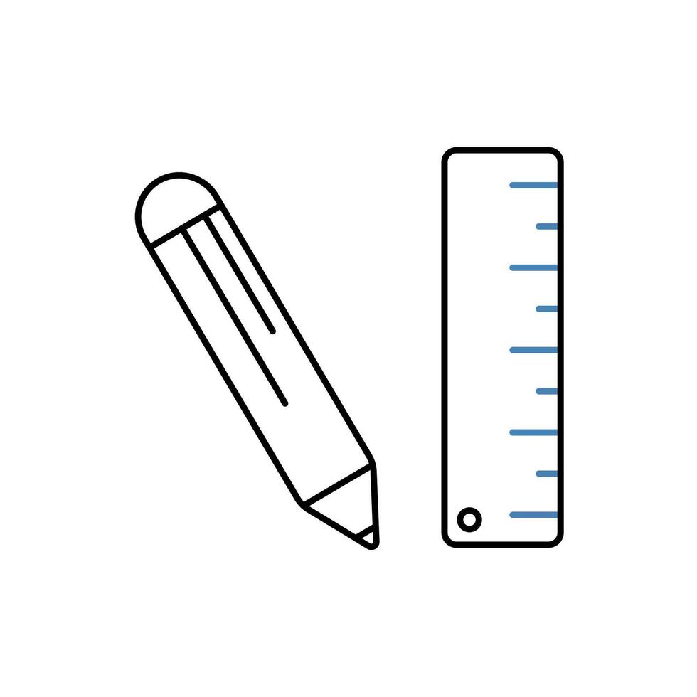 ruler concept line icon. Simple element illustration. ruler concept outline symbol design. vector