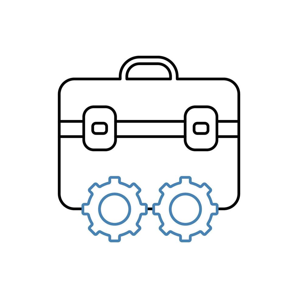 toolbox concept line icon. Simple element illustration. toolbox concept outline symbol design. vector