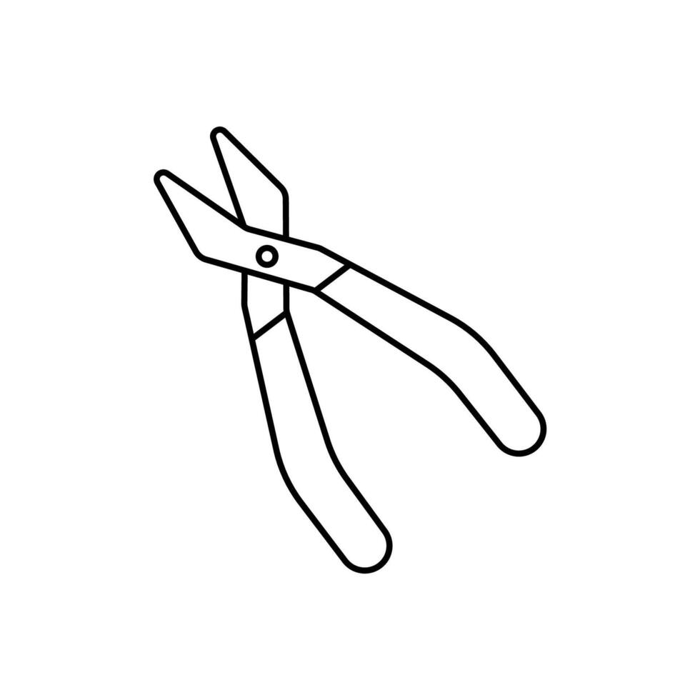 pliers concept line icon. Simple element illustration. pliers concept outline symbol design. vector