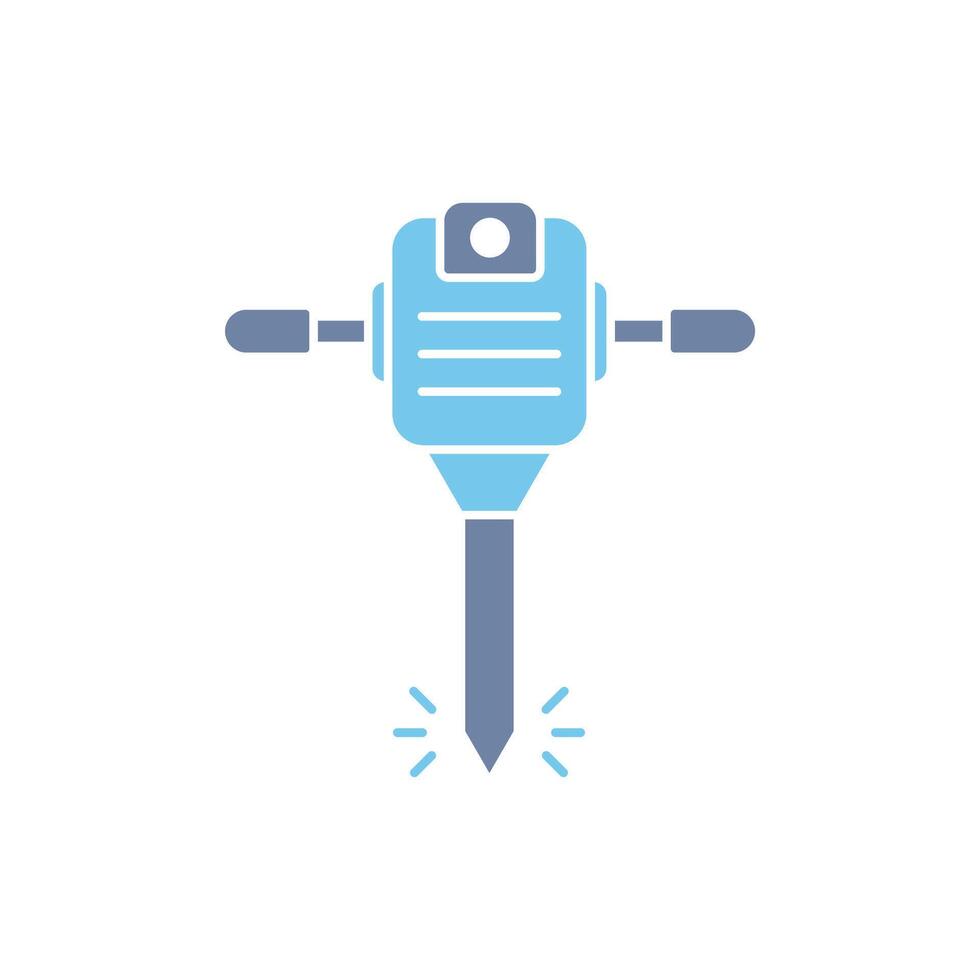 jackhammer concept line icon. Simple element illustration. jackhammer concept outline symbol design. vector