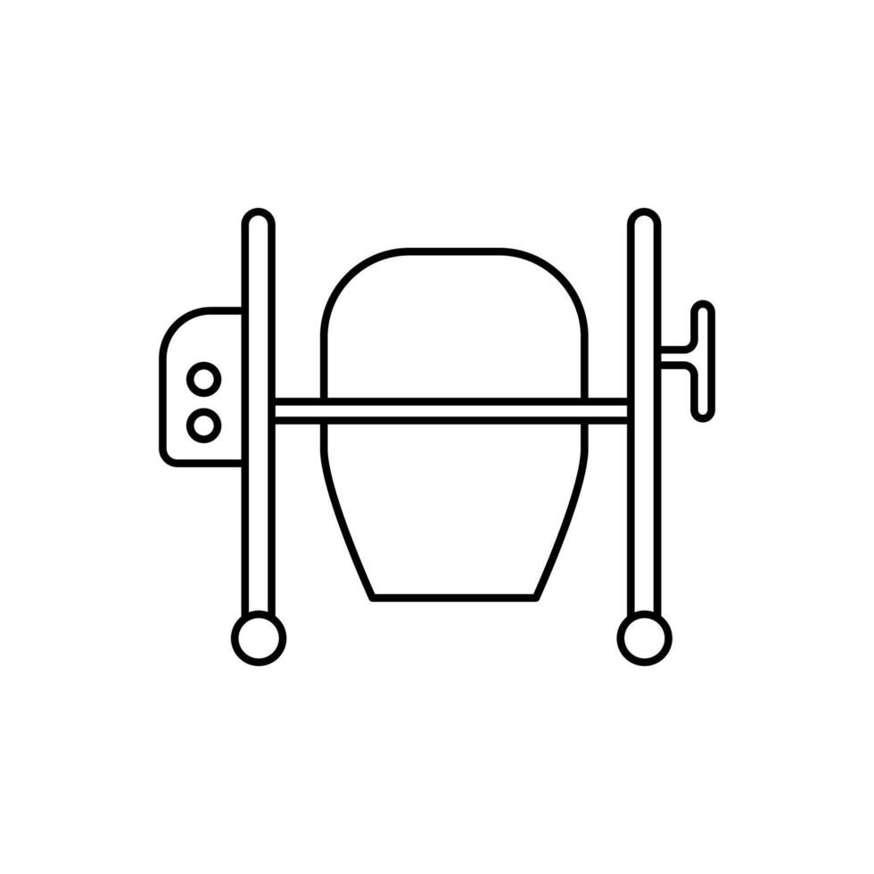 concrete mixer concept line icon. Simple element illustration. concrete mixer concept outline symbol design. vector