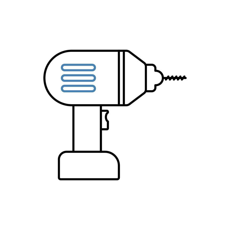 cordless drill concept line icon. Simple element illustration. cordless drill concept outline symbol design. vector
