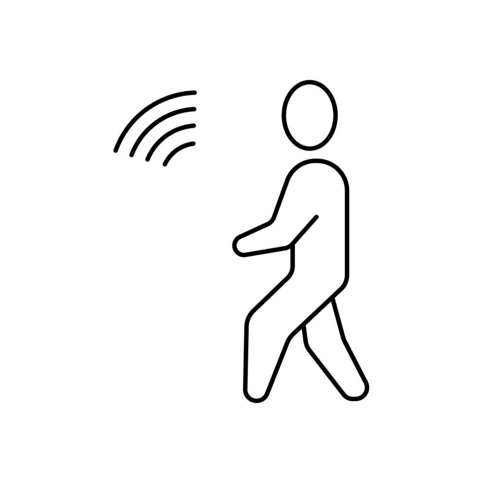motion sensor concept line icon. Simple element illustration. motion sensor concept outline symbol design. vector