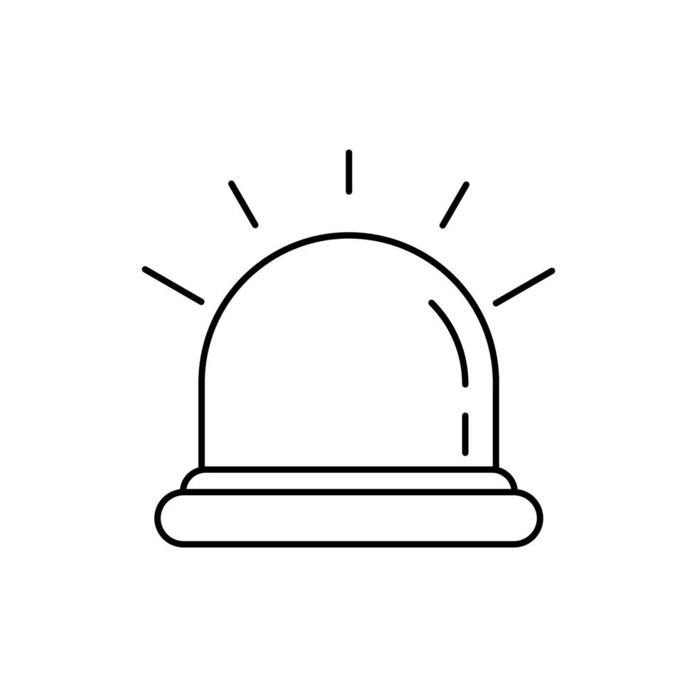 alarm concept line icon. Simple element illustration. alarm concept outline symbol design. vector