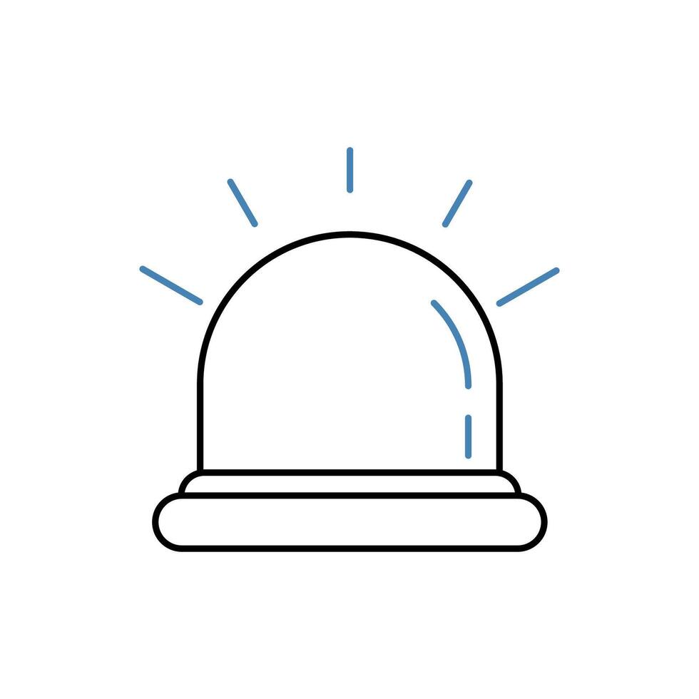 alarm concept line icon. Simple element illustration. alarm concept outline symbol design. vector