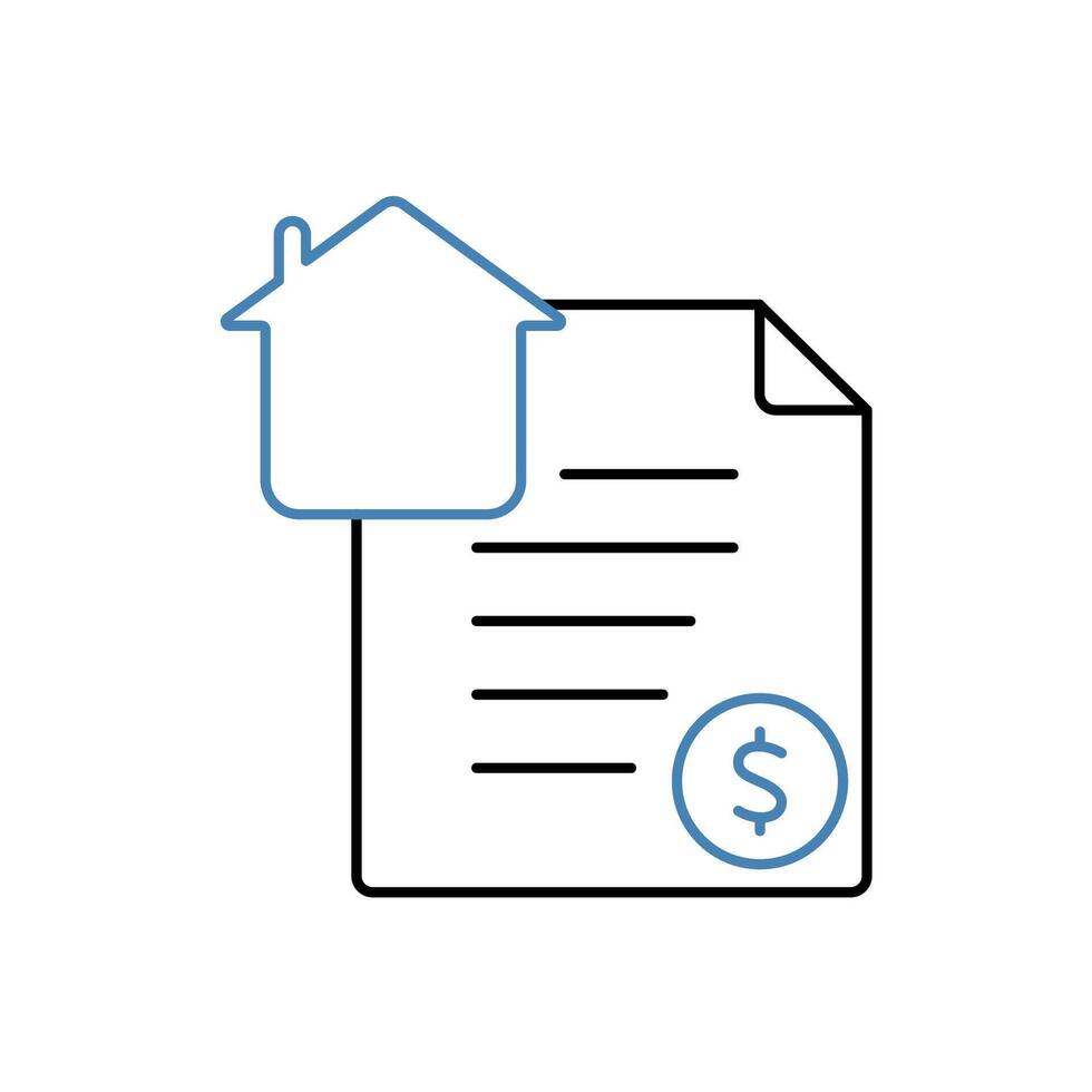 lease agreement concept line icon. Simple element illustration. lease agreement concept outline symbol design. vector