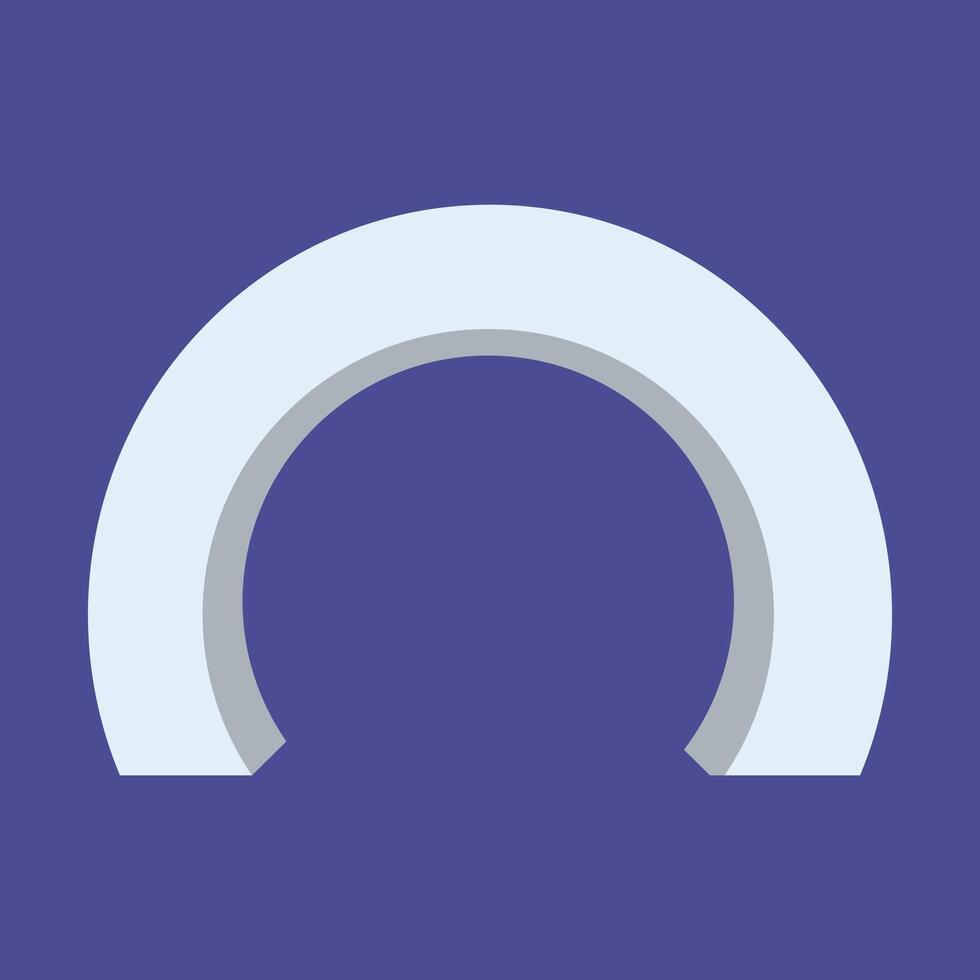Round arch isolated on blue background vector