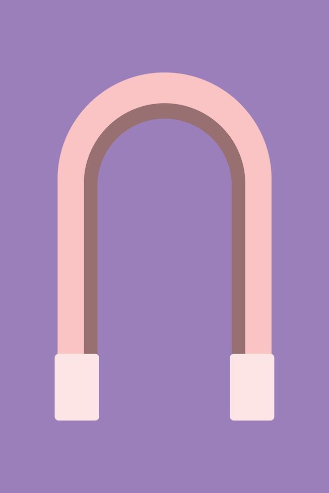 Round arch isolated on purple background vector