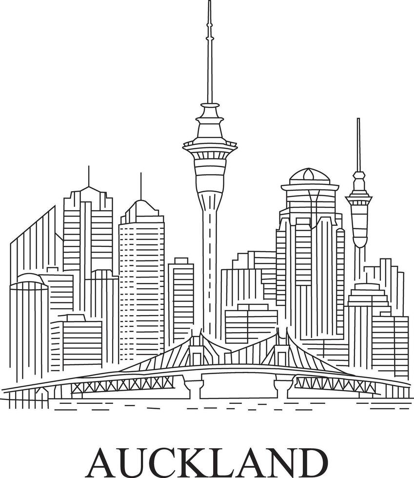 Auckland City Line Draw vector