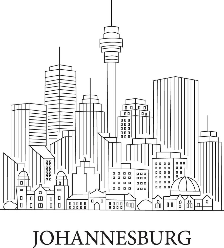 Johannesburg City Line Draw vector