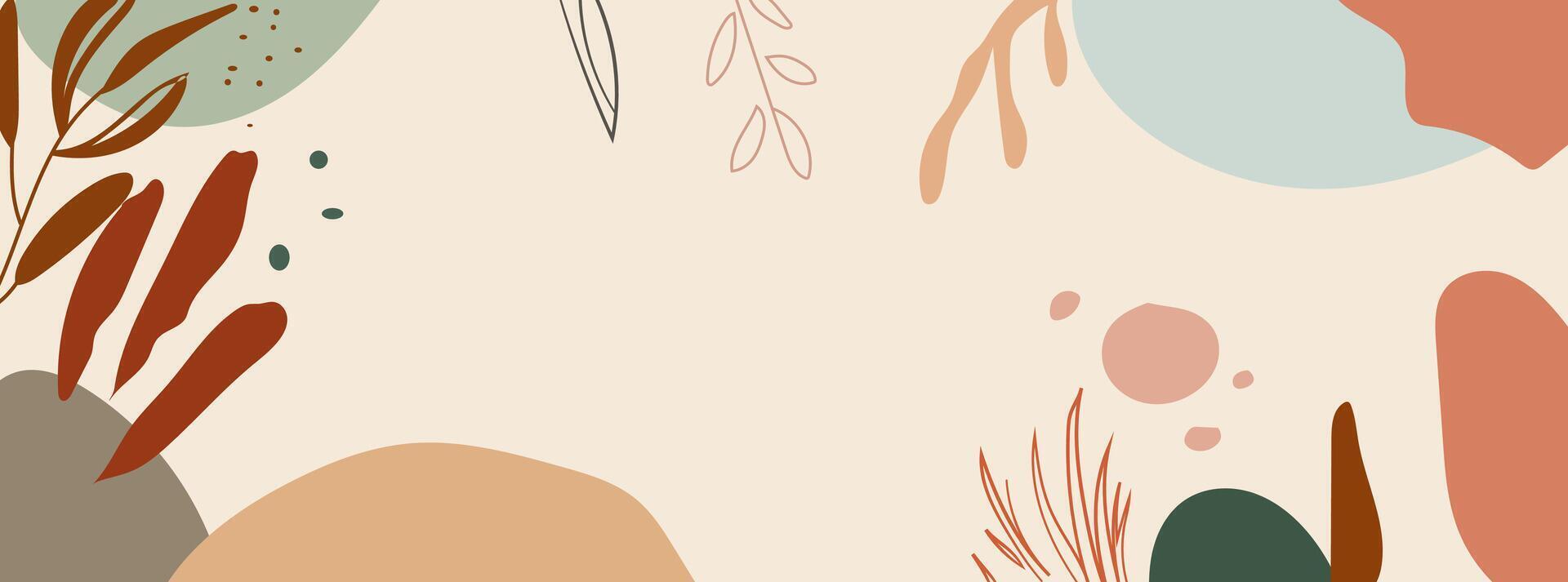 background with simple shapes organic lines vector