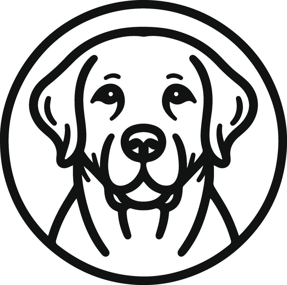 Labrador line art, Labrador line drawing, Labrador outline drawing,Labrador illustrations vector