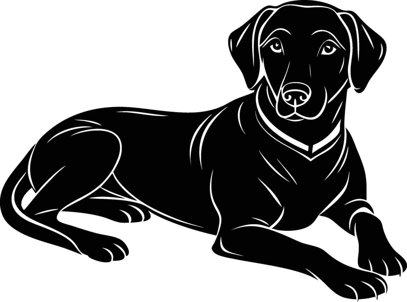 labrador retriever dog silhouette design,isolated on white background. vector