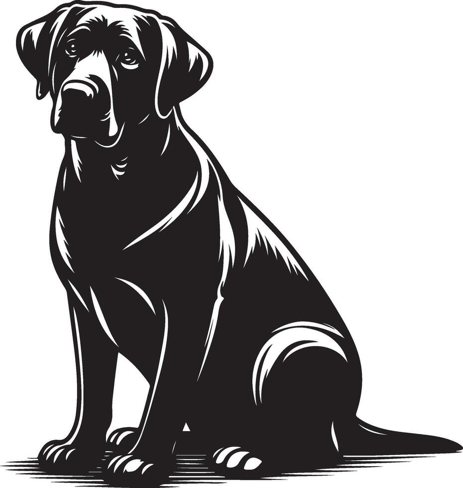 labrador retriever dog silhouette design,isolated on white background. vector