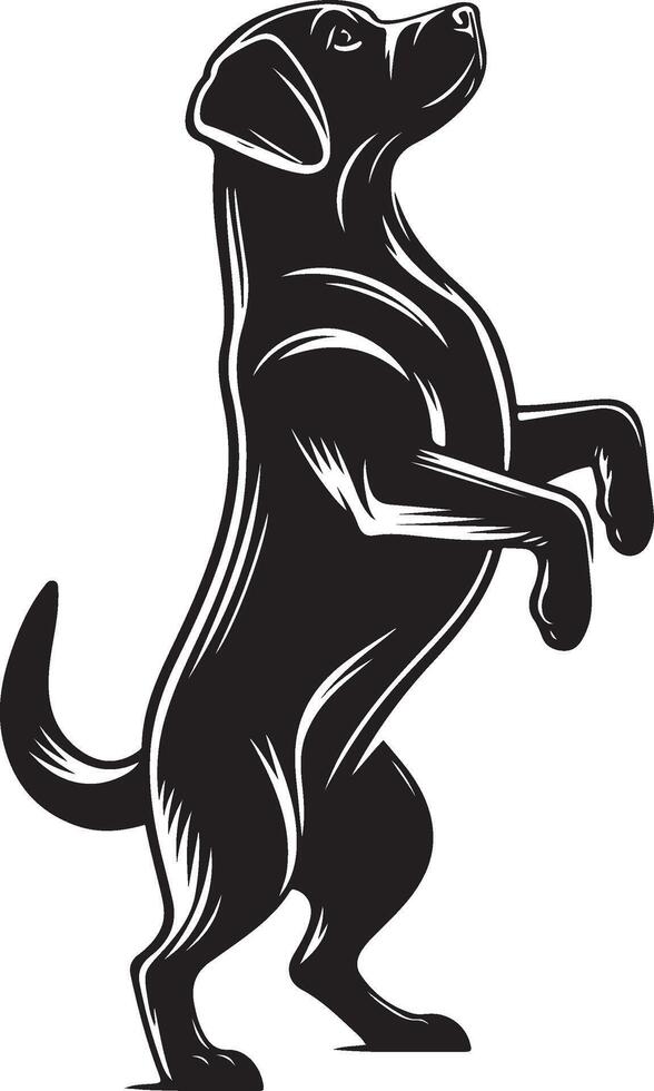 labrador retriever dog silhouette design,isolated on white background. vector