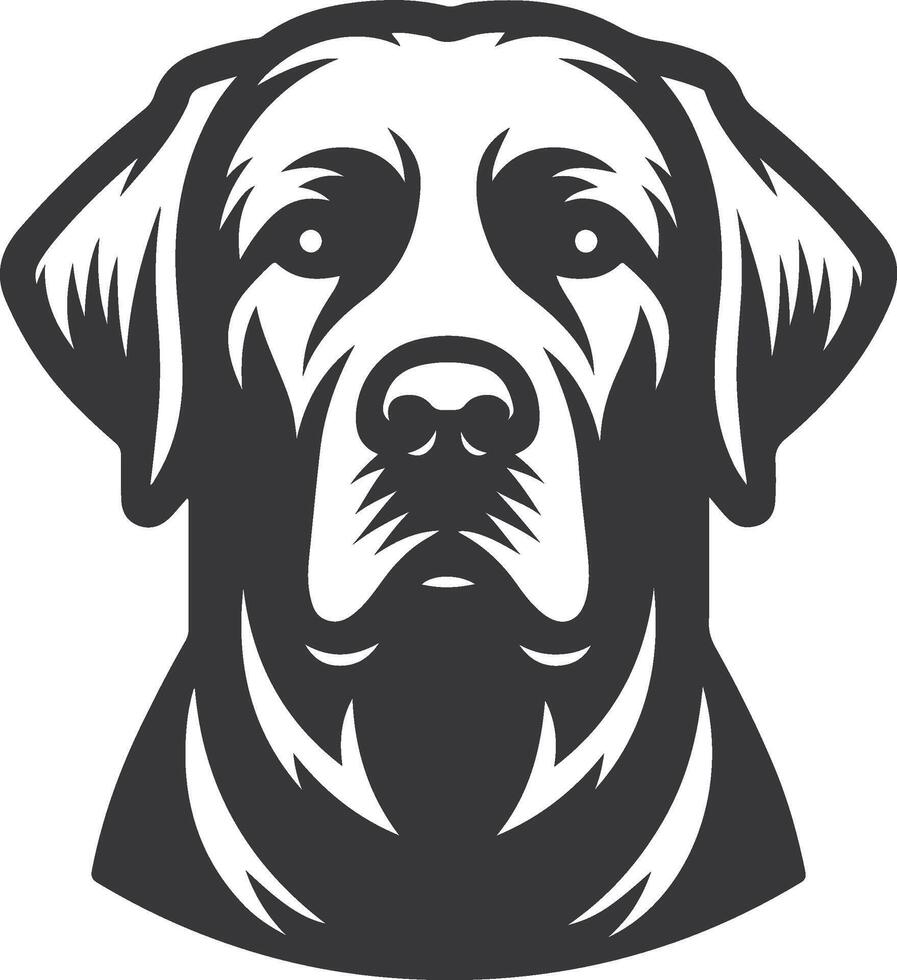 labrador retriever dog silhouette design,isolated on white background. vector