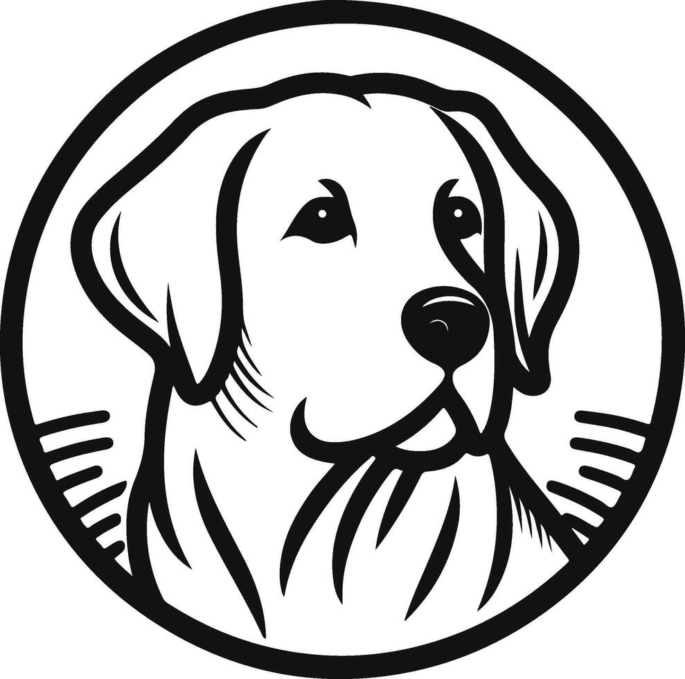 Labrador line art, Labrador line drawing, Labrador outline drawing,Labrador illustrations vector