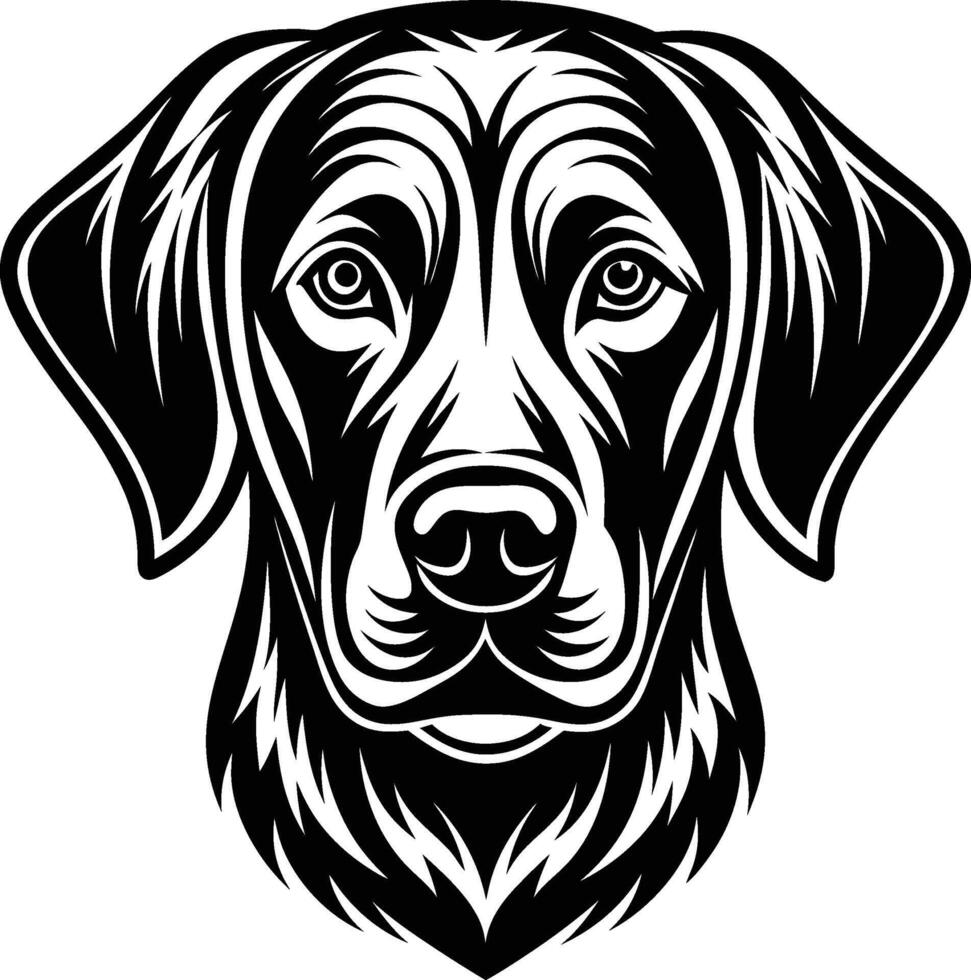 labrador retriever dog silhouette design,isolated on white background. vector