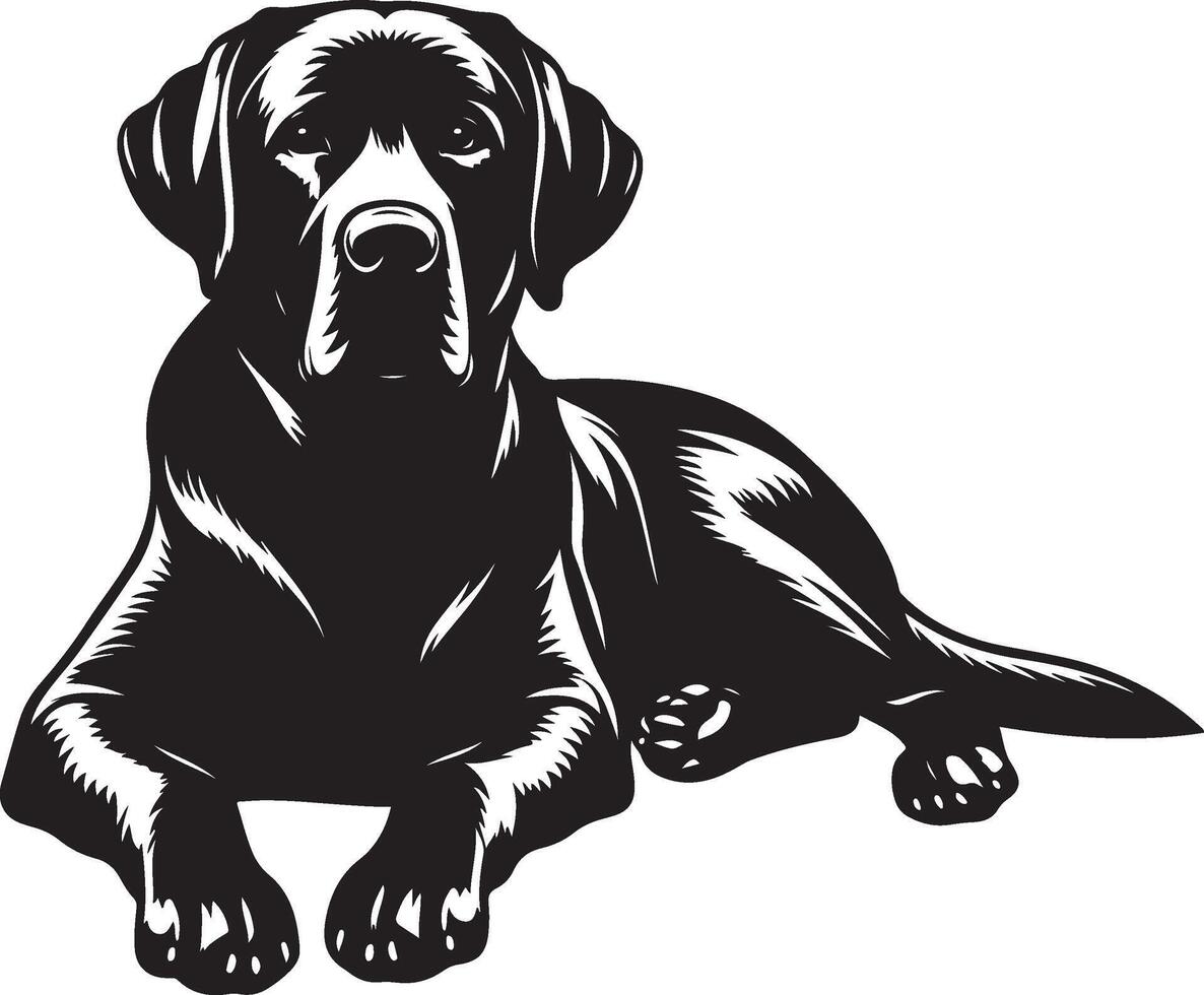 labrador retriever dog silhouette design,isolated on white background. vector