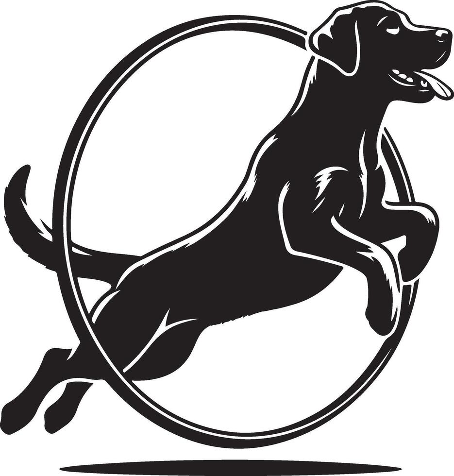 labrador retriever dog silhouette design,isolated on white background. vector