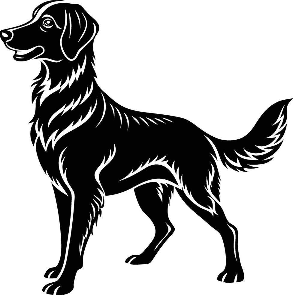 labrador retriever dog silhouette design,isolated on white background. vector