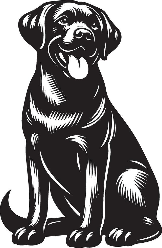 labrador retriever dog silhouette design,isolated on white background. vector