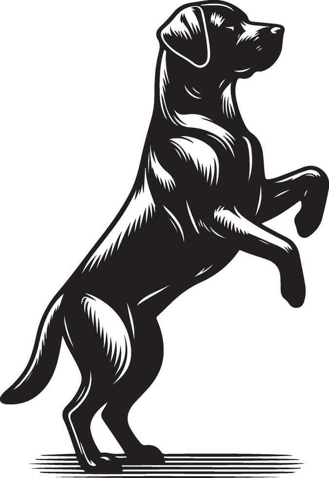 labrador retriever dog silhouette design,isolated on white background. vector
