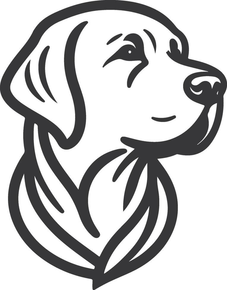 Labrador line art, Labrador line drawing, Labrador outline drawing,Labrador illustrations vector