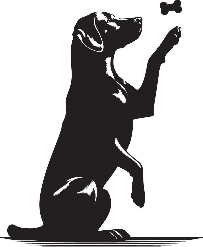 labrador retriever dog silhouette design,isolated on white background. vector