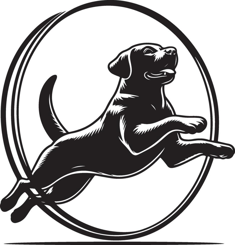 labrador retriever dog silhouette design,isolated on white background. vector