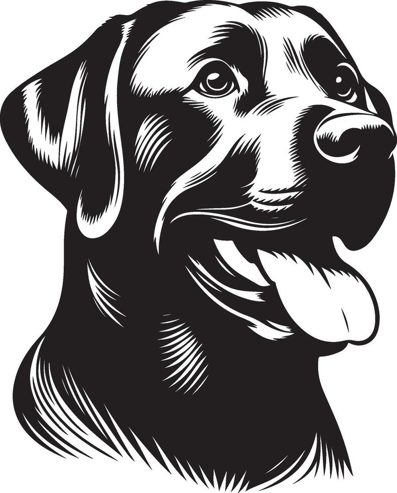 labrador retriever dog silhouette design,isolated on white background. vector