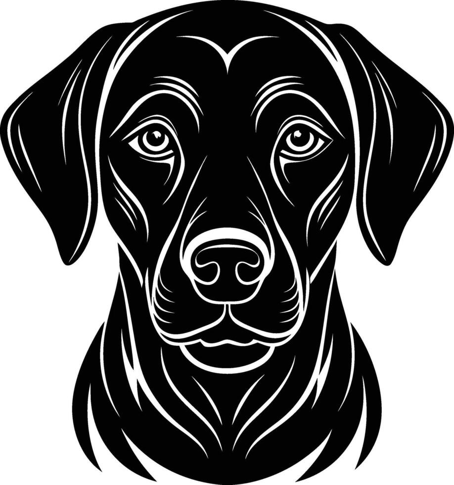 labrador retriever dog silhouette design,isolated on white background. vector