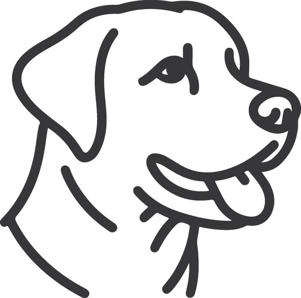 Labrador line art, Labrador line drawing, Labrador outline drawing,Labrador illustrations vector