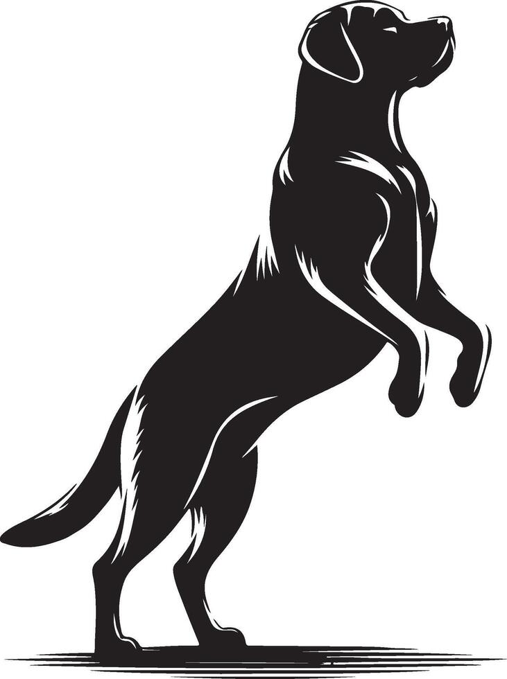 labrador retriever dog silhouette design,isolated on white background. vector