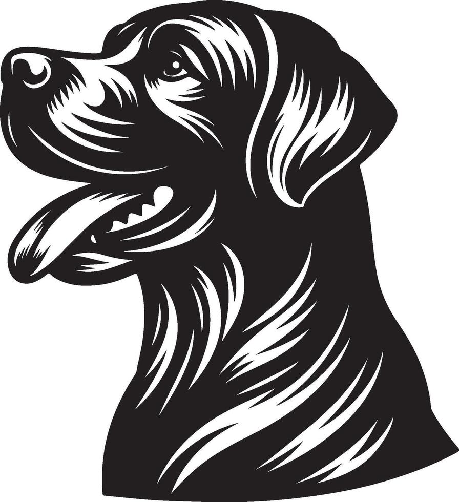labrador retriever dog silhouette design,isolated on white background. vector